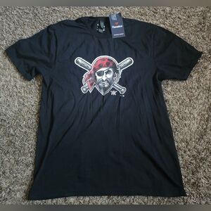 NWT Fanatics Black MLB Pittsburgh Pirates Mascot Logo Shirt Men's M